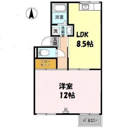 シャンポール喜多の物件間取画像